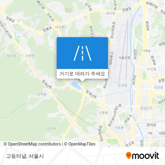 고등터널 지도