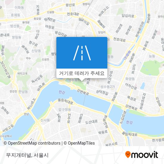 무지개터널 지도