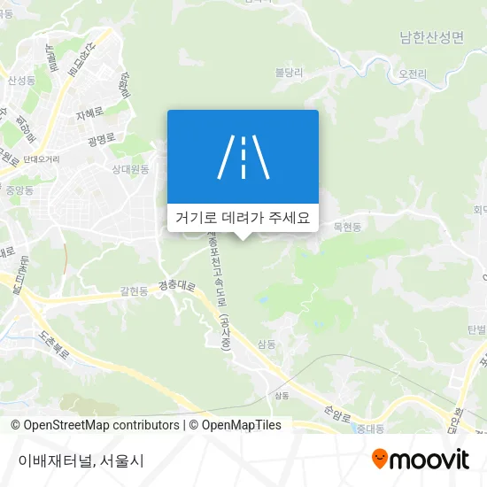 이배재터널 지도