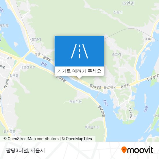 팔당3터널 지도