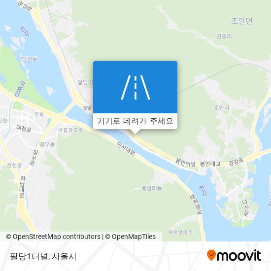 팔당1터널 지도