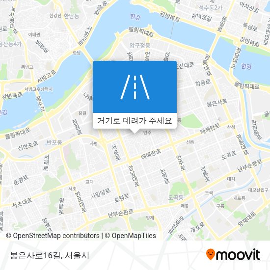 봉은사로16길 지도