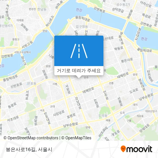 봉은사로16길 지도