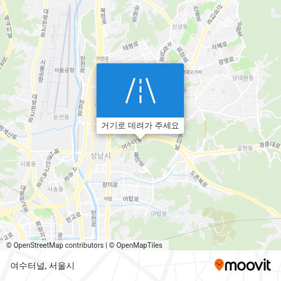 여수터널 지도