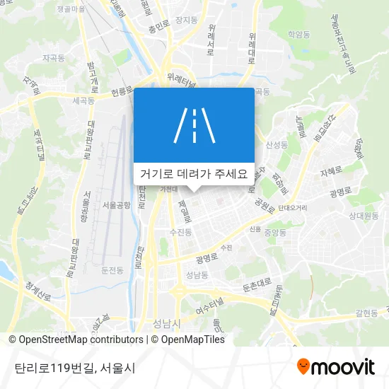 탄리로119번길 지도