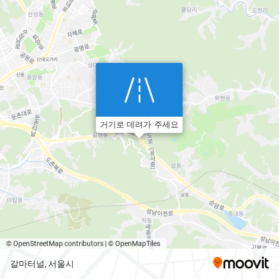 갈마터널 지도