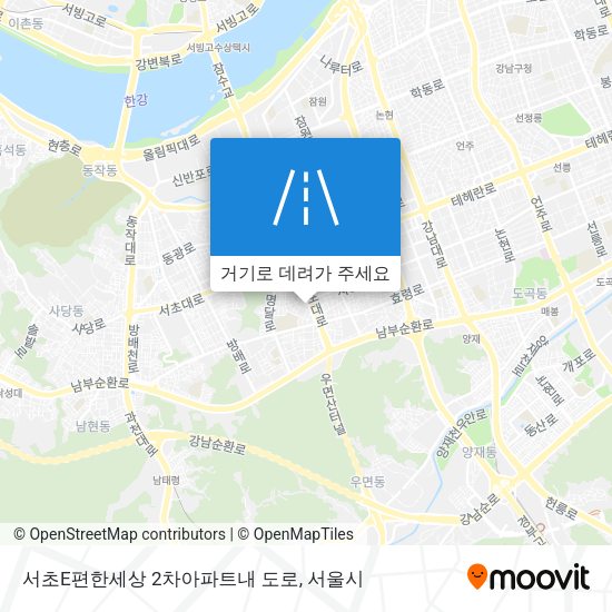 서초E편한세상 2차아파트내 도로 지도