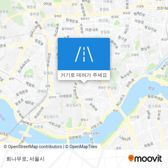 회나무로 지도