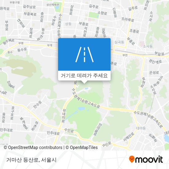 거마산 등산로 지도