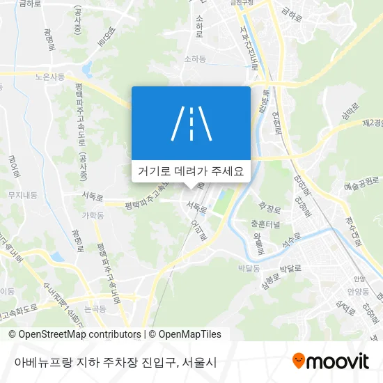 아베뉴프랑 지하 주차장 진입구 지도