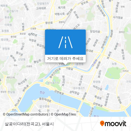 살곶이다리(전곡교) 지도