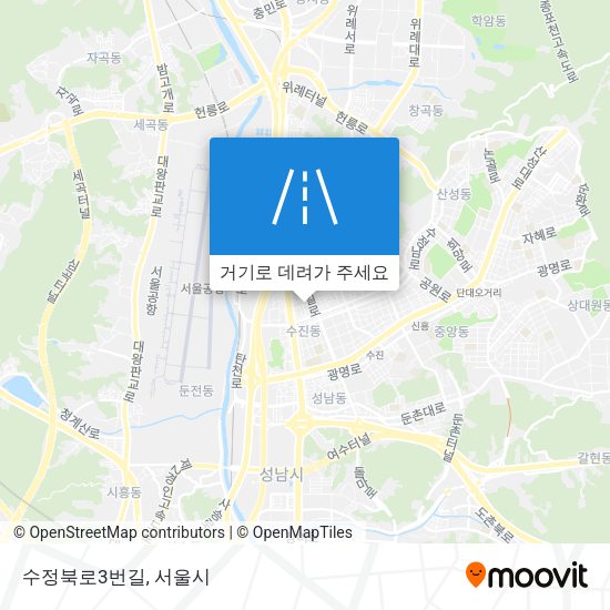 수정북로3번길 지도