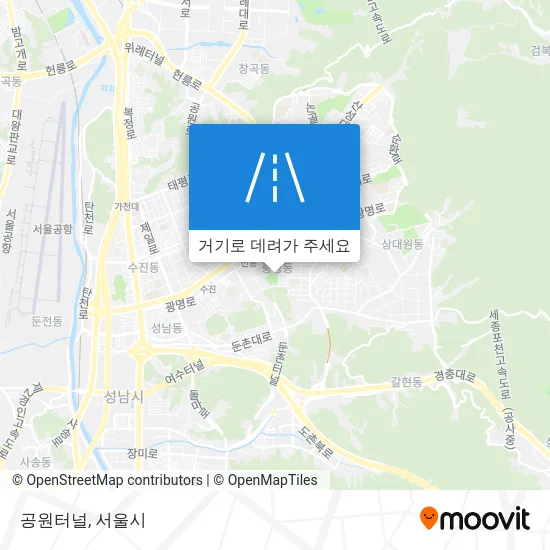 공원터널 지도