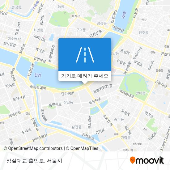 잠실대교 출입로 지도
