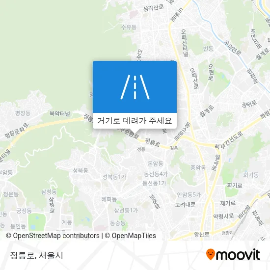 정릉로 지도