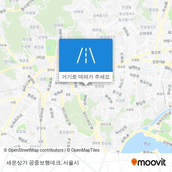 세운상가 공중보행데크 지도