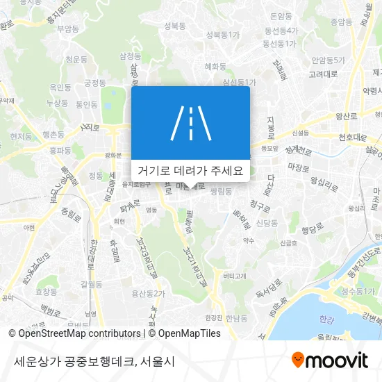 세운상가 공중보행데크 지도