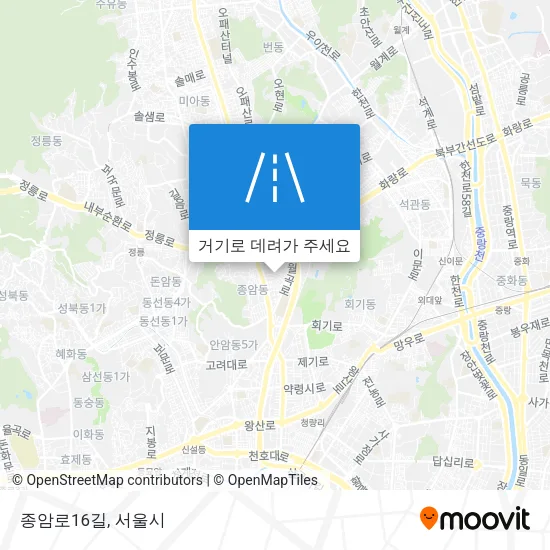 종암로16길 지도