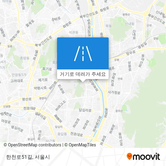 한천로51길 지도