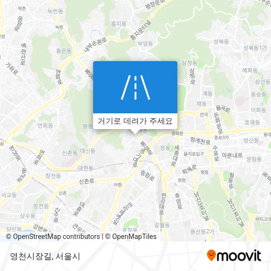 영천시장길 지도