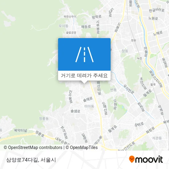 삼양로74다길 지도