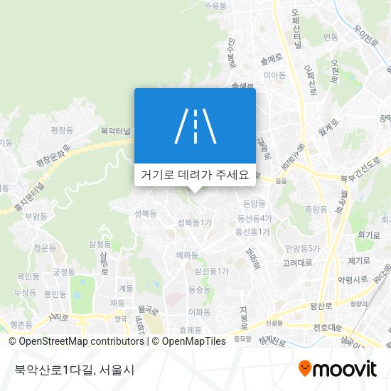 북악산로1다길 지도