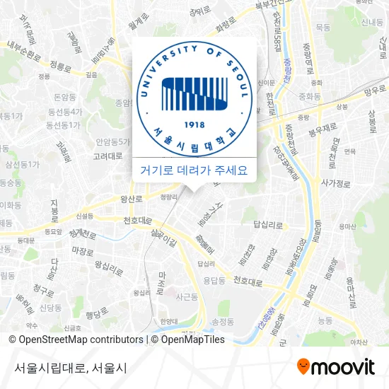 서울시립대로 지도