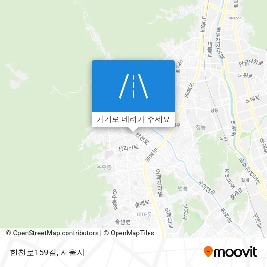 한천로159길 지도