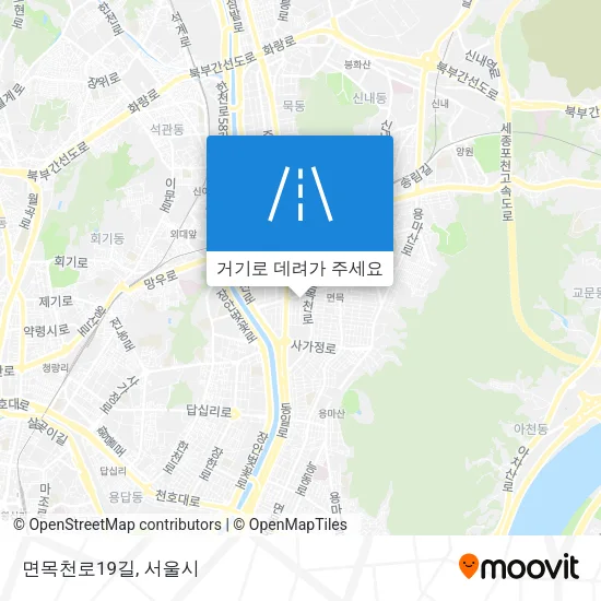 면목천로19길 지도