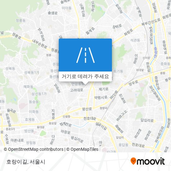 호랑이길 지도