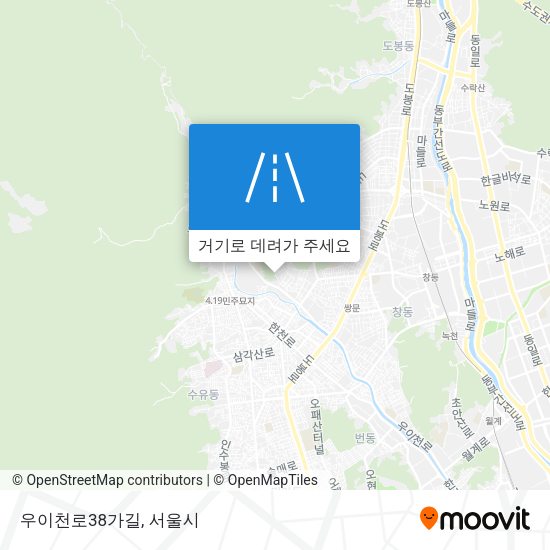 우이천로38가길 지도