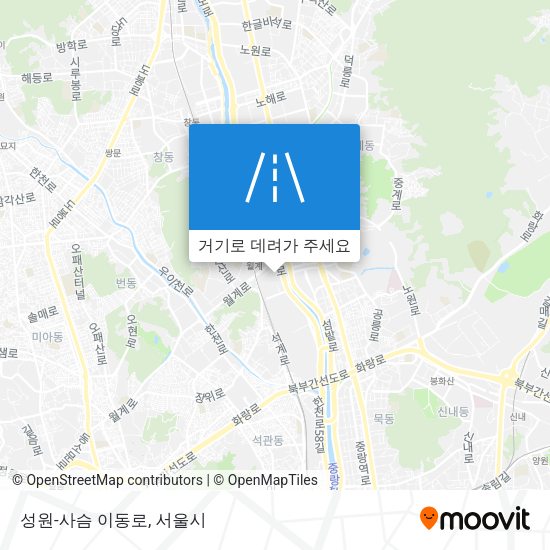 성원-사슴 이동로 지도