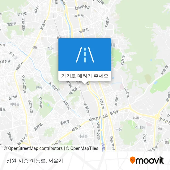 성원-사슴 이동로 지도