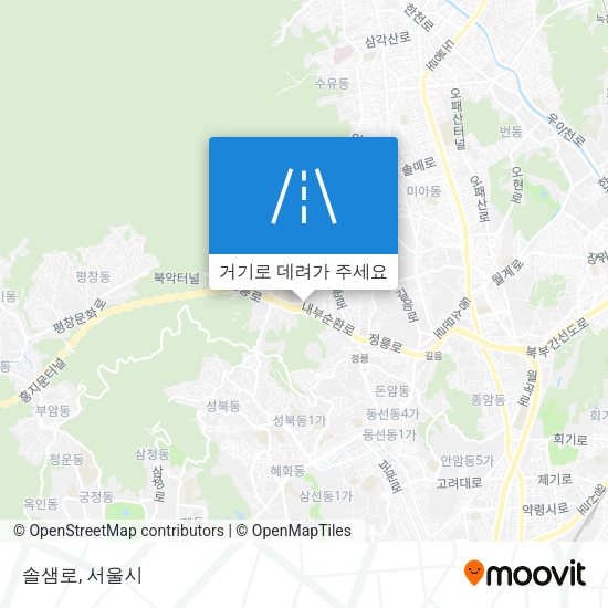 솔샘로 지도