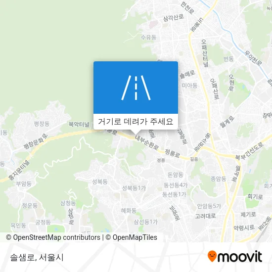 솔샘로 지도