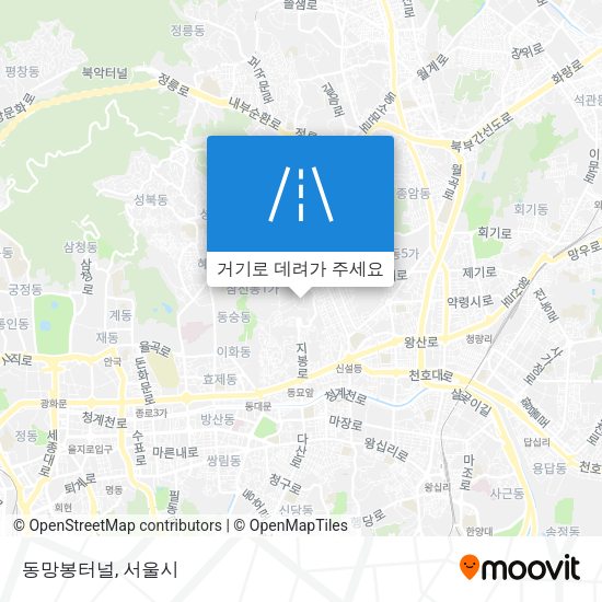 동망봉터널 지도