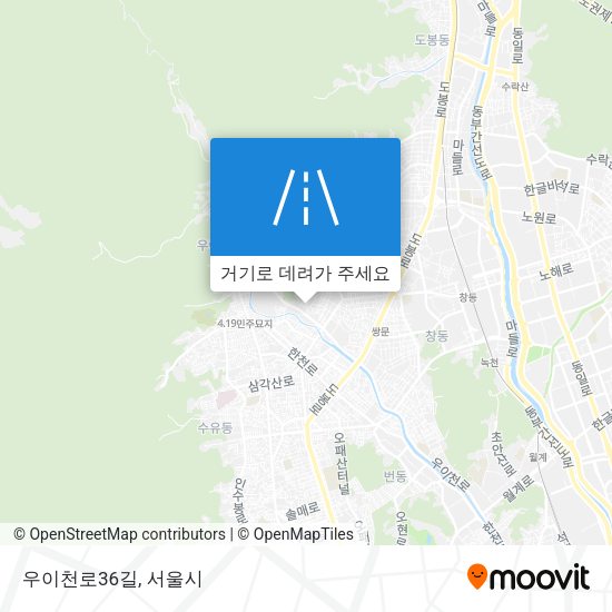 우이천로36길 지도