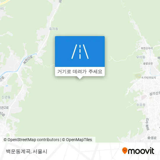 백운동계곡 지도
