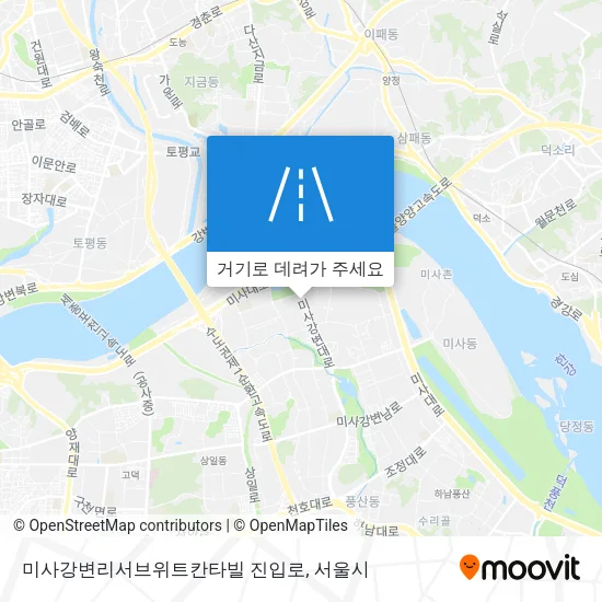 미사강변리서브위트칸타빌 진입로 지도