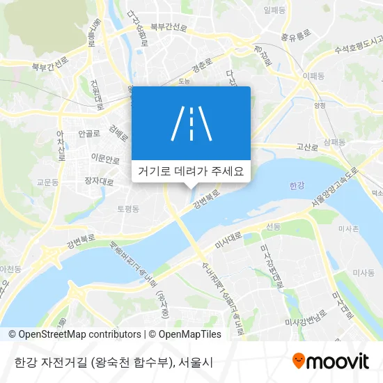 한강 자전거길 (왕숙천 합수부) 지도