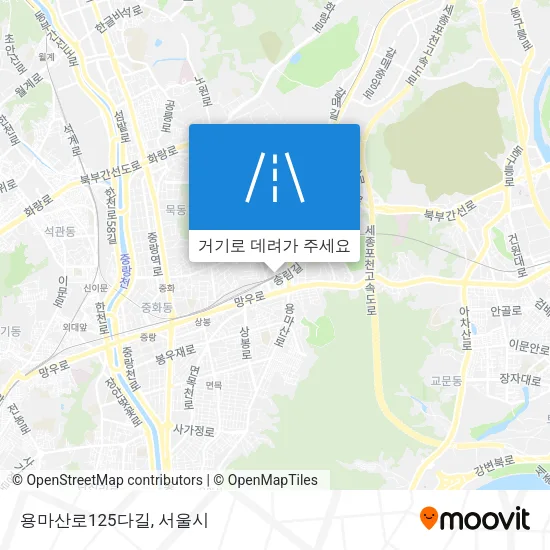 용마산로125다길 지도