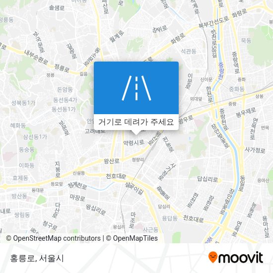 홍릉로 지도
