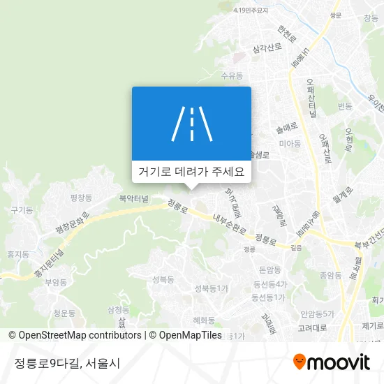 정릉로9다길 지도