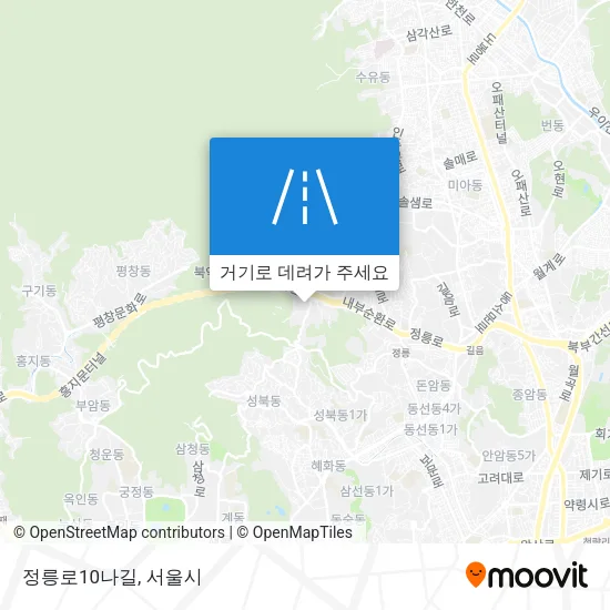 정릉로10나길 지도