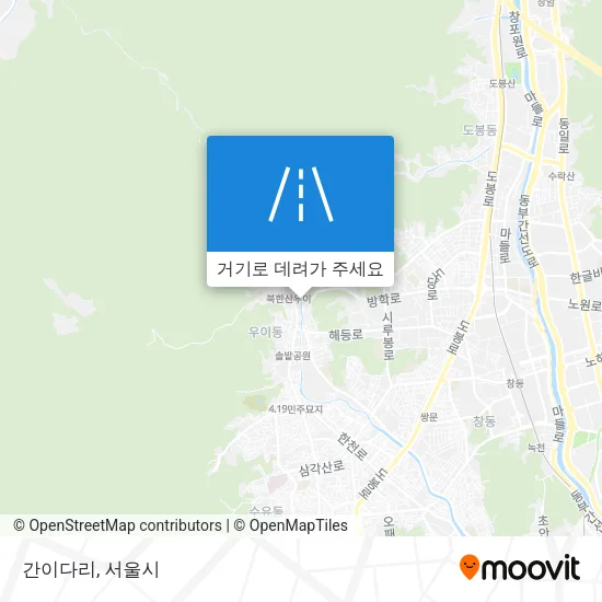 간이다리 지도
