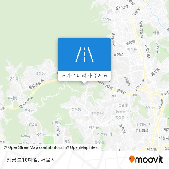 정릉로10다길 지도