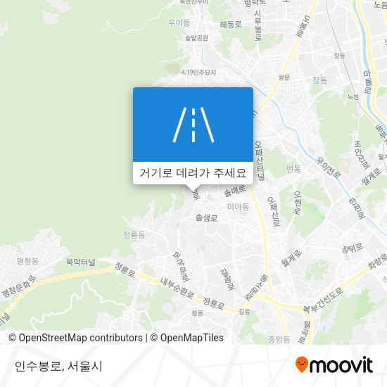 인수봉로 지도