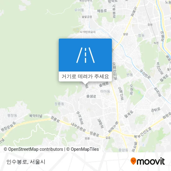 인수봉로 지도