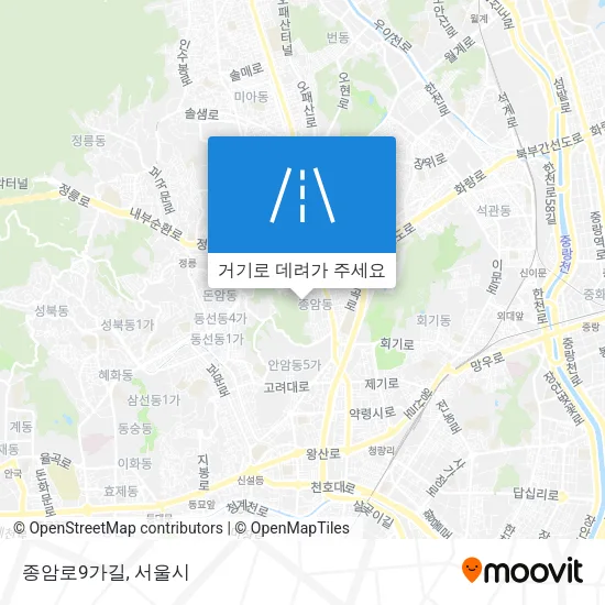 종암로9가길 지도