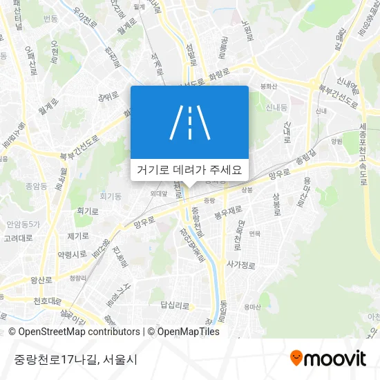 중랑천로17나길 지도